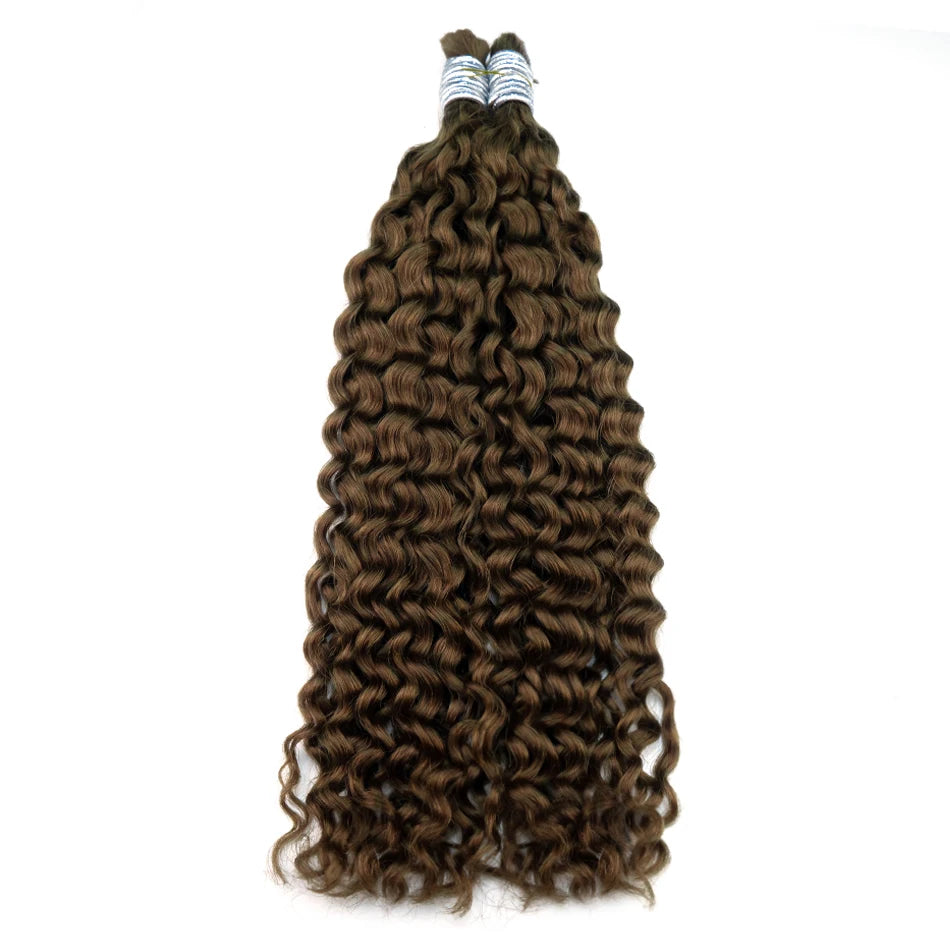 100% Real Virgin curly Human Hair Bulk Extension 613 Blonde Hair Bulk Weaving For Braiding Unprocessed No Weft Deep Wave Hair