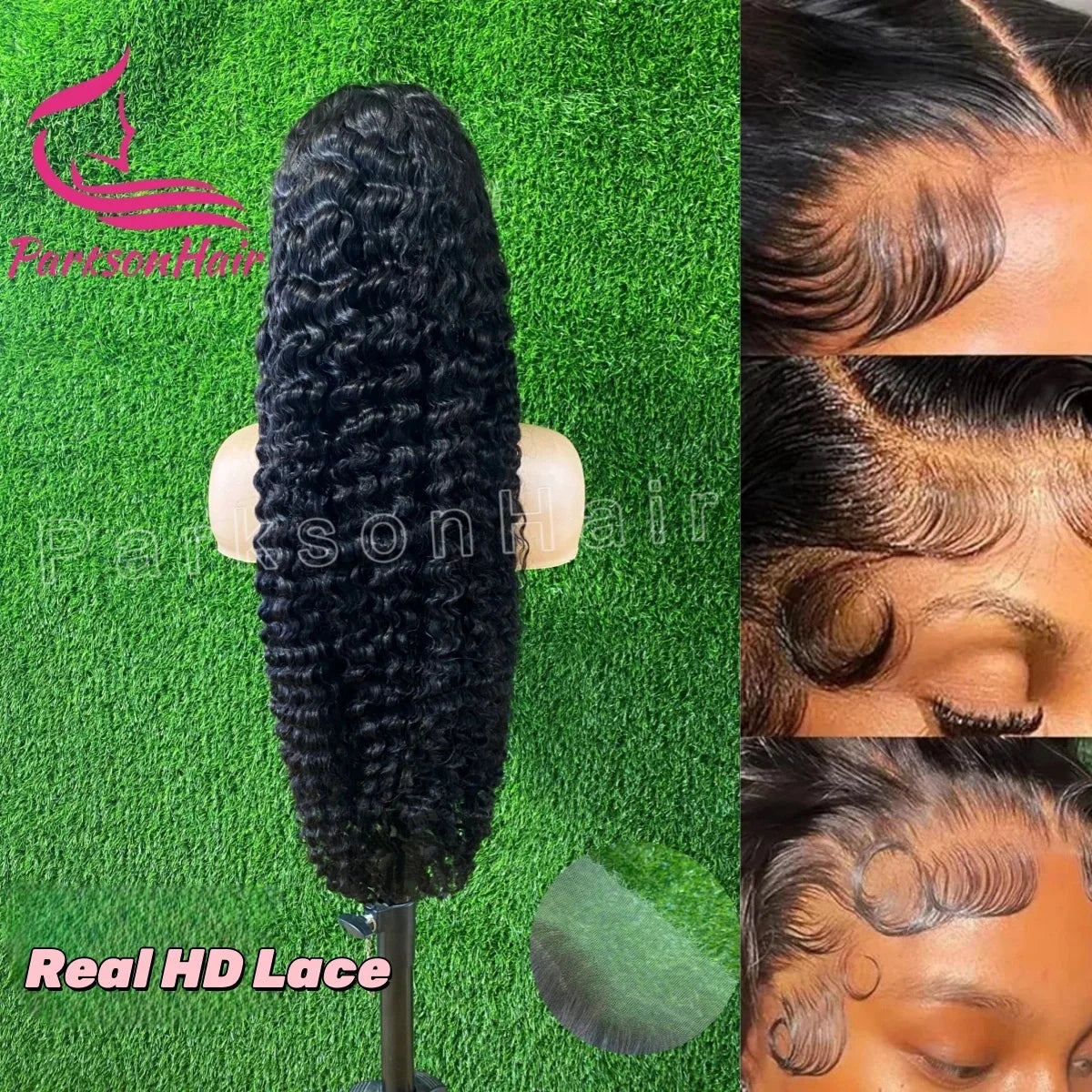200% Burmese Curly Wig Real HD 13x4 Lace Front Human Hair Wigs For Women  Brazilian Pre-Plucking HD Lace Frontal Wig For Women