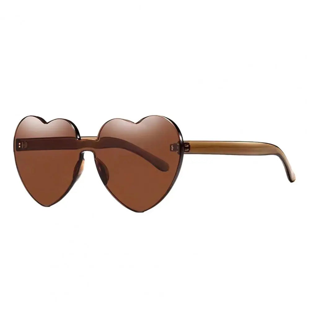 Creative Funny Travel Women Sunglasses Eye Cute Heart Shape Transparent Men Outdoor Sunglasses