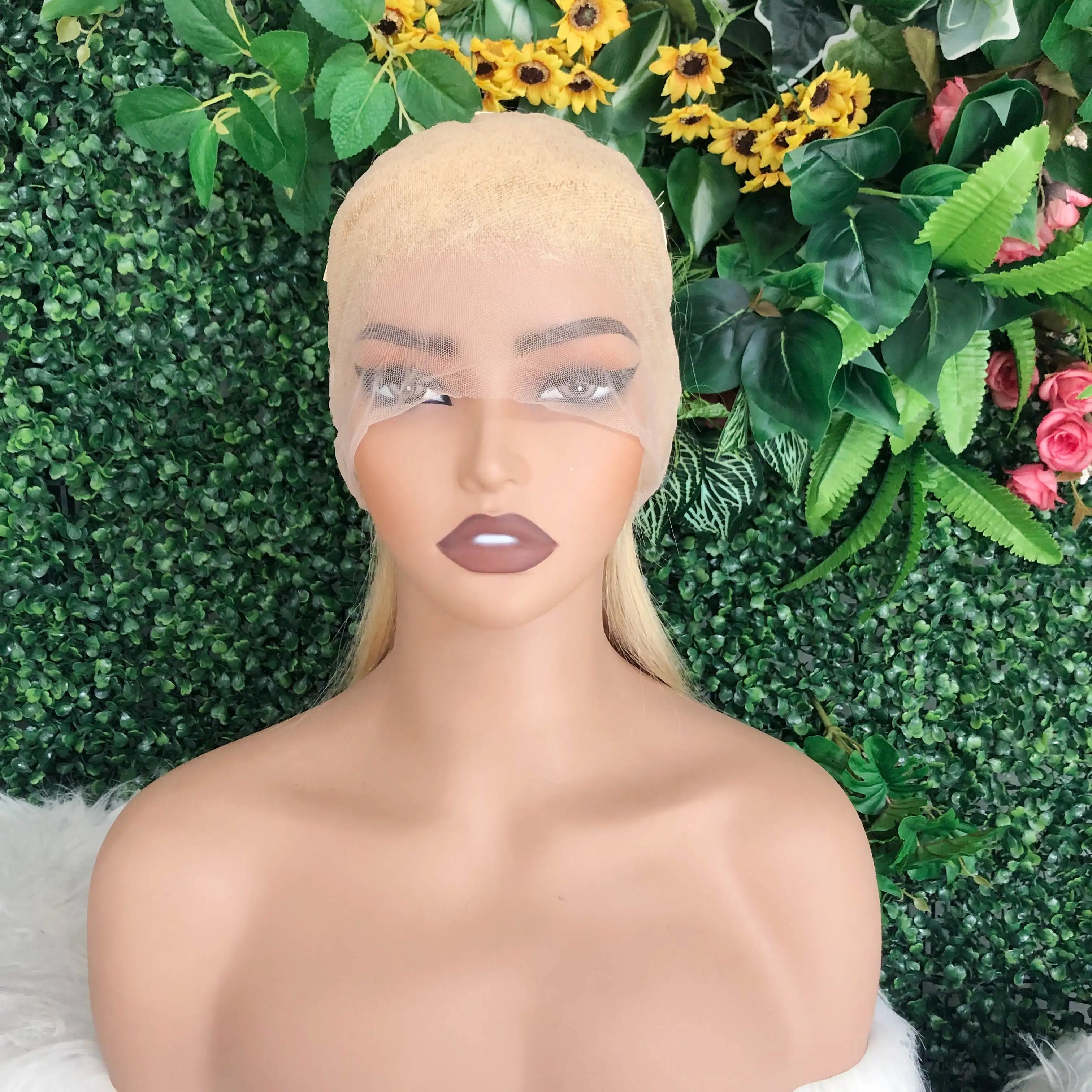 Full Lace 16-28  Human Hair Wigs Bone Straight #613 Honey Blonde Hd 360 Full Lace Frontal Human Hair Wigs Brazilian 13x4 Wig