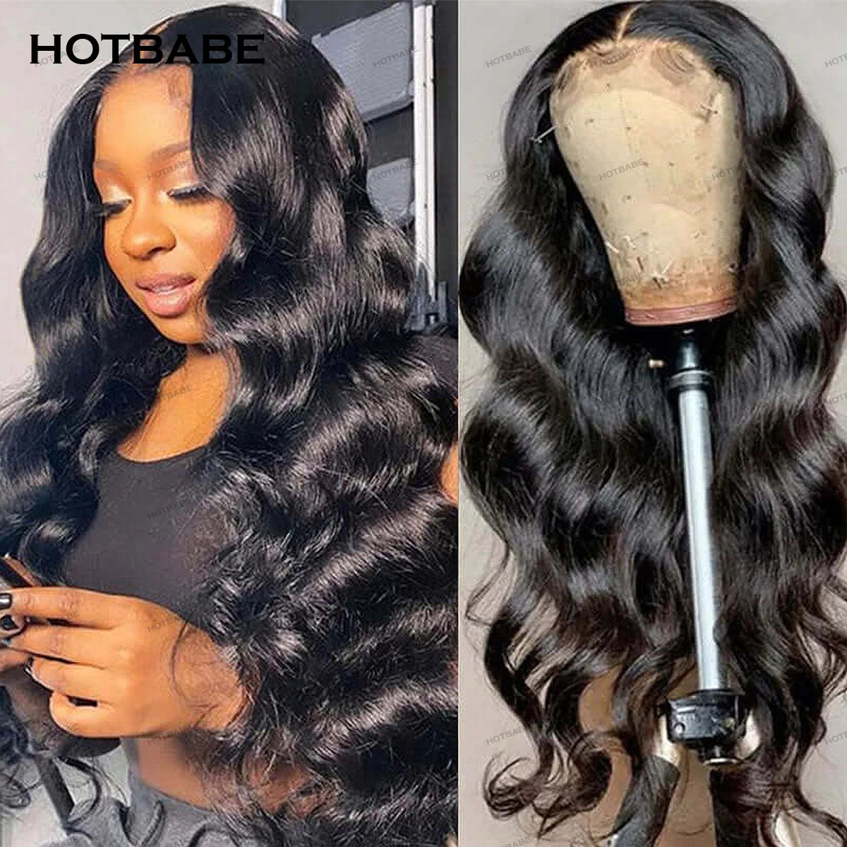 Body Wave Human Hair Wigs Preplucked 100% Human Hair Glueless Wigs Human Hair 360 Full Lace Wigs 13×6/13×4 HD Transparent Lace