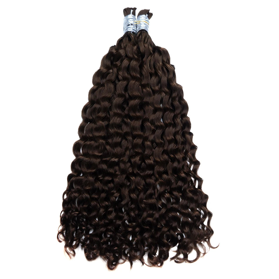 100% Real Virgin curly Human Hair Bulk Extension 613 Blonde Hair Bulk Weaving For Braiding Unprocessed No Weft Deep Wave Hair