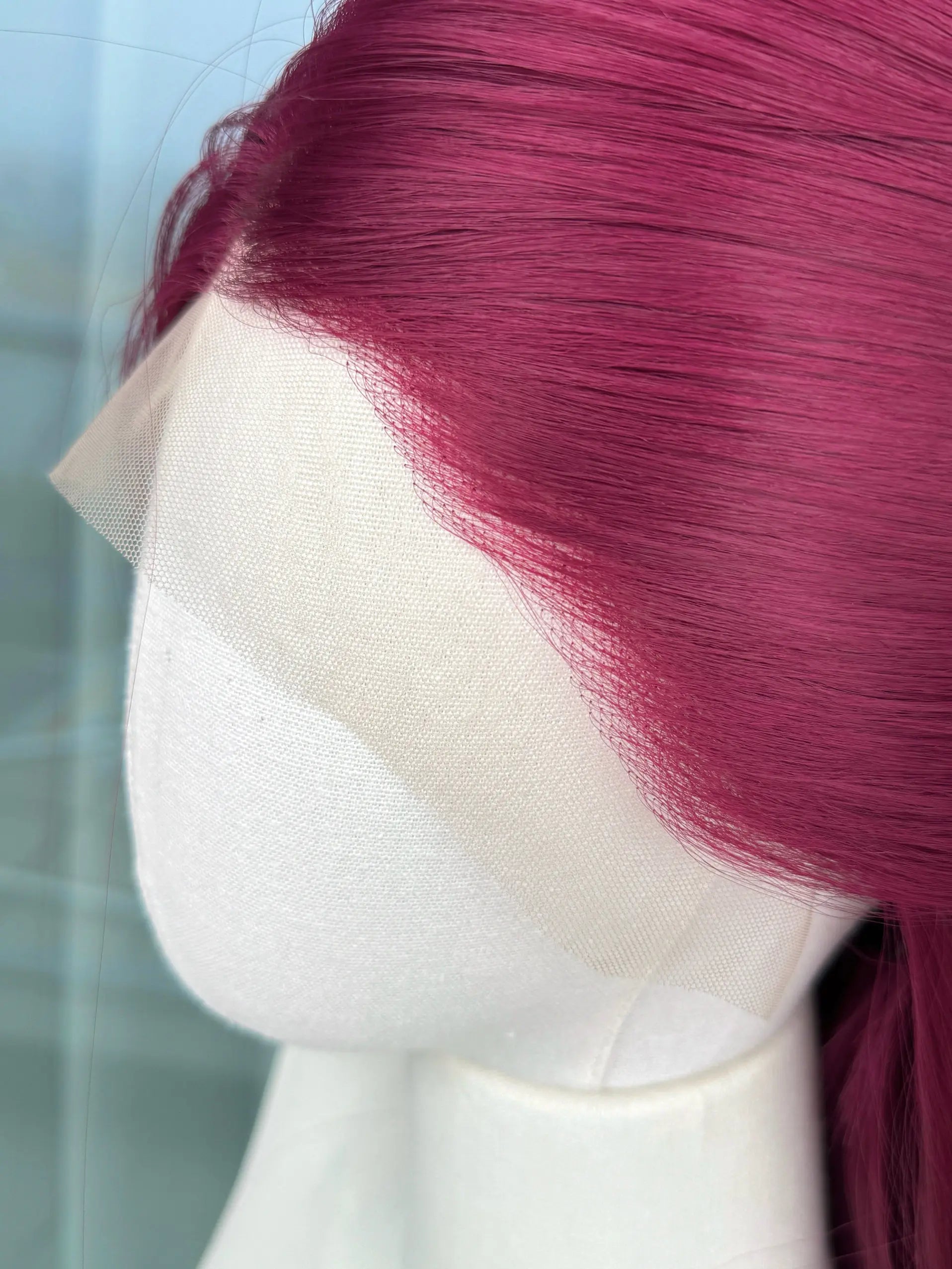 Lace Front Wig for Women Purple-red Cold Cocktail Red Wigs 13x4 HD Lace Frontal 26inch Straight Hair Ririn Matsuoka Cosplay