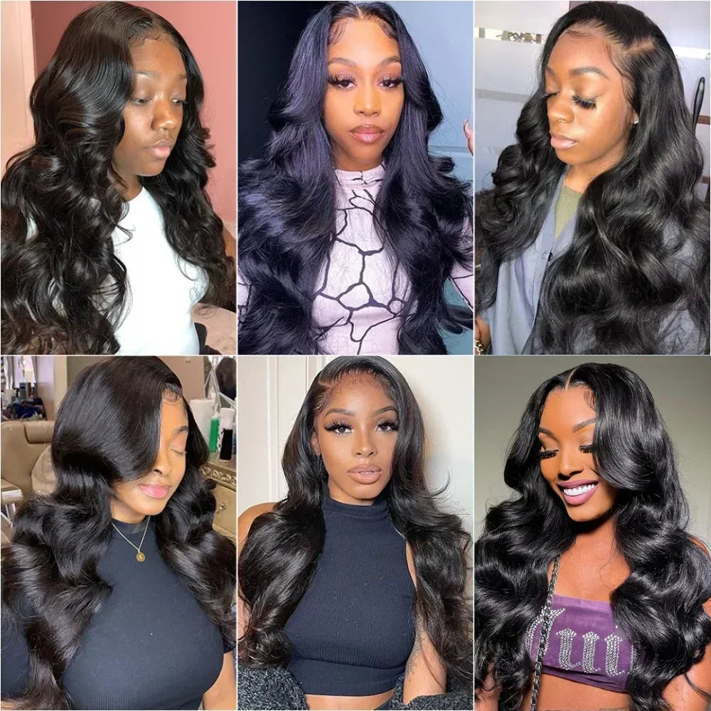New Body Wave 13*4 Lace Front Synthetic Wigs,Long Glueless Lace Front Wig with Pre Plucked Natrural Hairline and Baby Hair