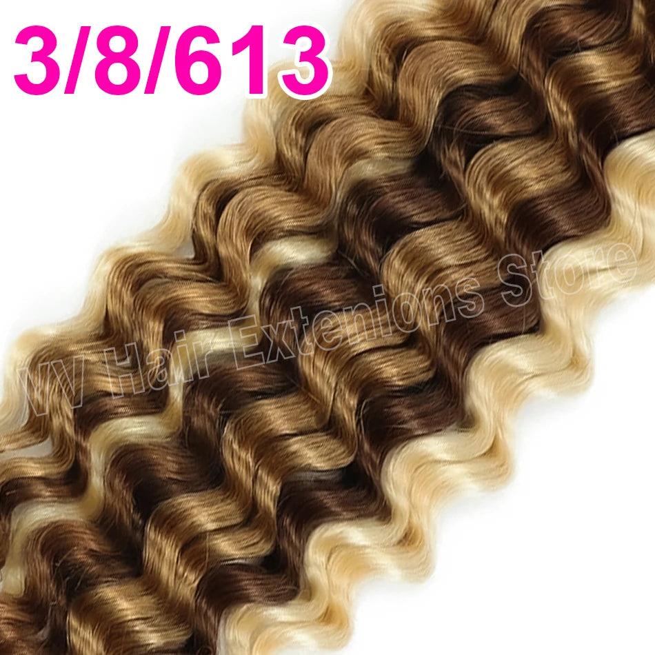 Deep Wave I Tip Hair Extensions 100%Human Hair Extensions Curly I Tip Double Drawn Bundles Microlink  Full Thick Ends Extensions