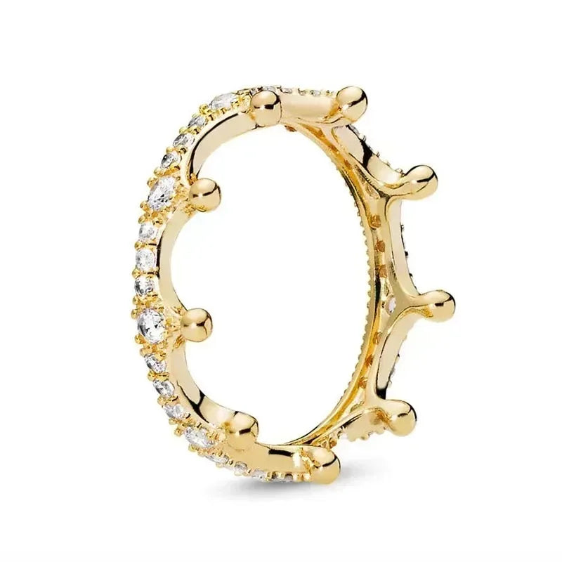 925 Women's Silver Ring Crown Charm Jewelry Fashion Festival Gift