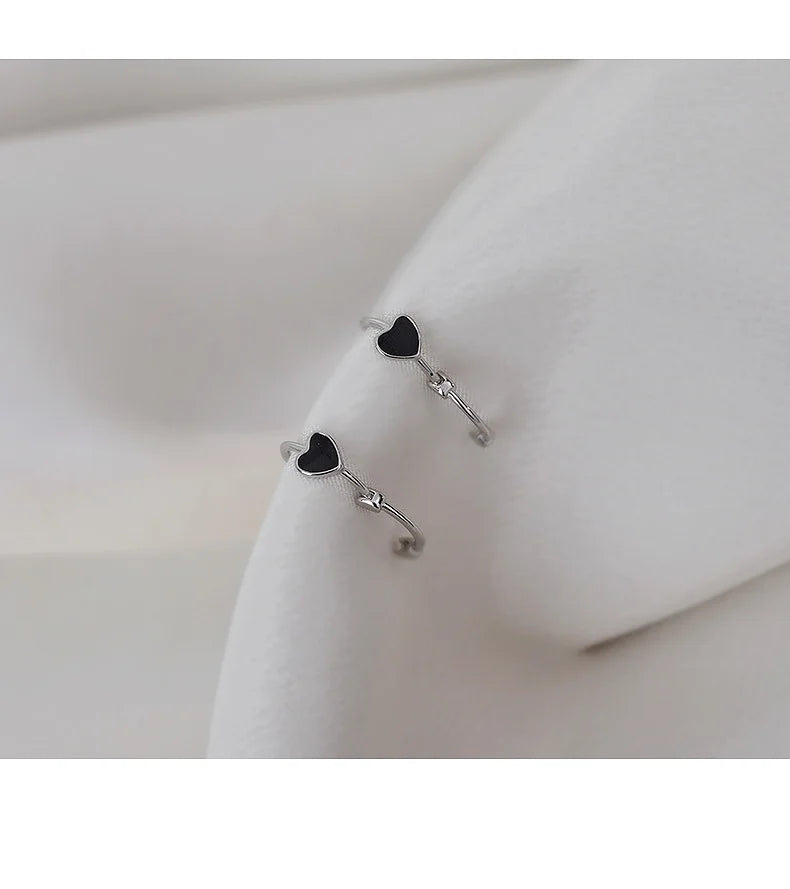 925 Sterling Silver Heart Earrings for Women Silver Jewelry Gifts Trendy initial earrings