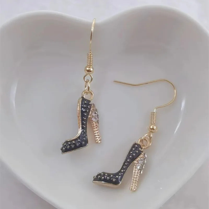 New Fashion Cute Enamel High Heels Women Earrings Wholesale High Quality