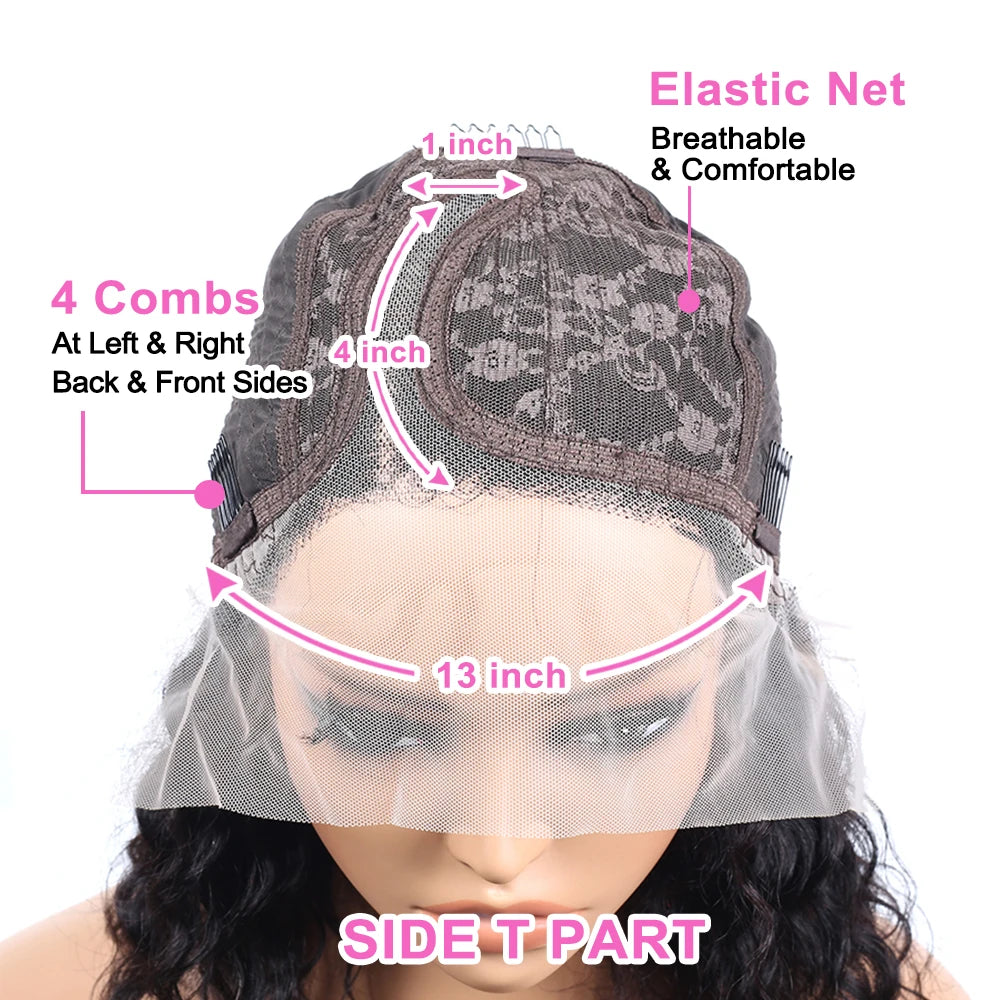 Short Curly Human Hair Bob Wig Curly Lace Front Human Hair Wigs ForWomen PrePlucked Brazilian Glueless 13x4 Lace Wig Unikyhair