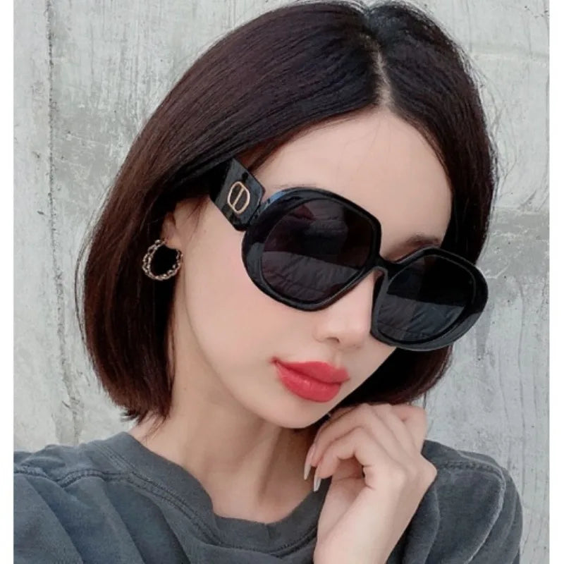 Vintage Women Sunglasses Fashion Classic Oversize Round Frame Sunglass