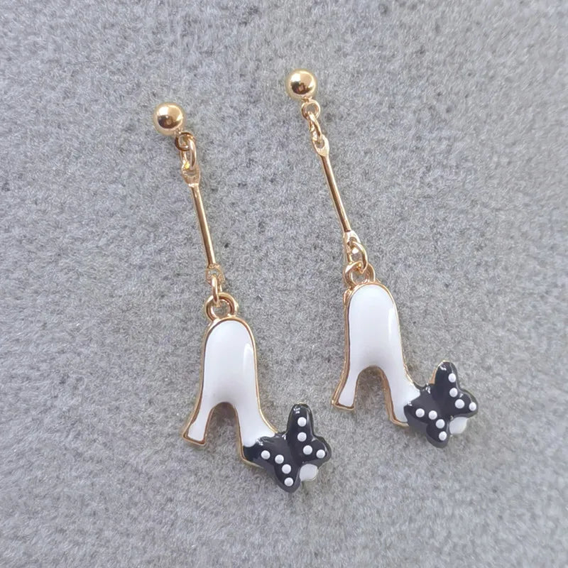 New Fashion Cute Enamel High Heels Women Earrings Wholesale High Quality