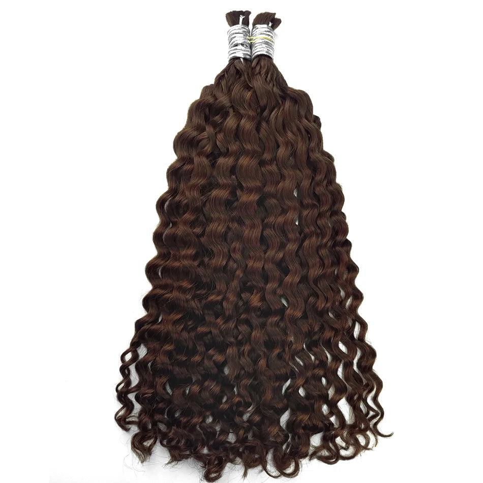 100% Real Virgin curly Human Hair Bulk Extension 613 Blonde Hair Bulk Weaving For Braiding Unprocessed No Weft Deep Wave Hair
