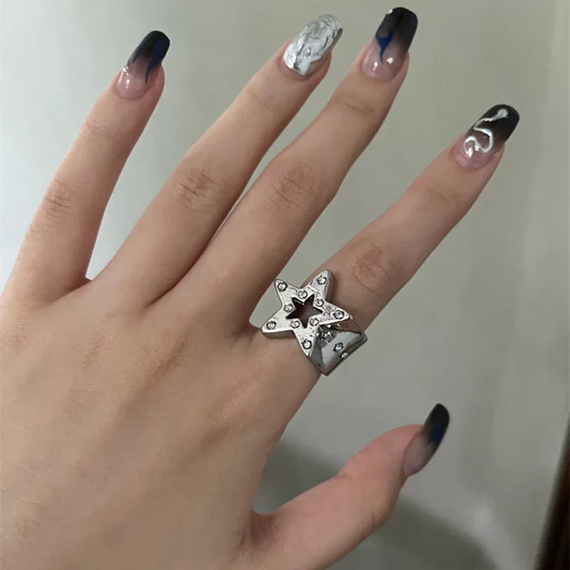 Star Rings for Women Simple and Elegant Mens Rings Couple Rings Fashion Jewelry Wholesale
