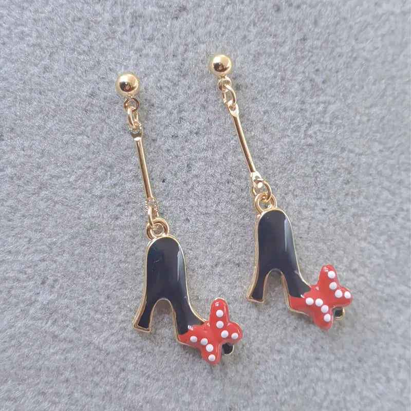 New Fashion Cute Enamel High Heels Women Earrings Wholesale High Quality
