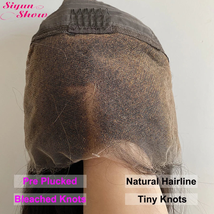 Raw Vietnamese HD Lace Wigs 13X4 Double Drawn Bone Straight Human Hair Lace Frontal Wig Pre Plucked Ombre Brown Lace Front Wig