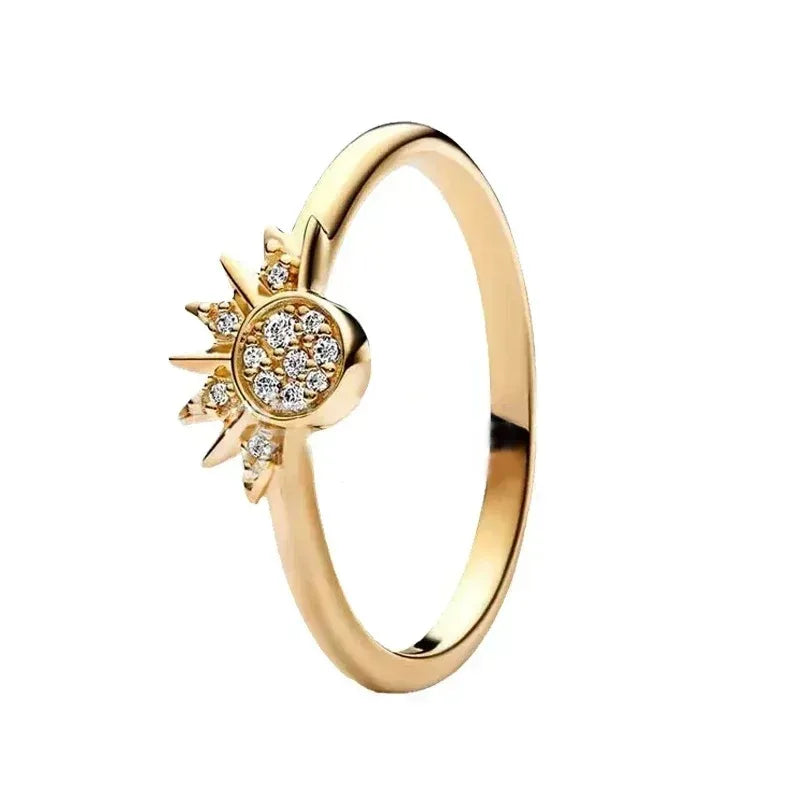 925 Women's Silver Ring Crown Charm Jewelry Fashion Festival Gift
