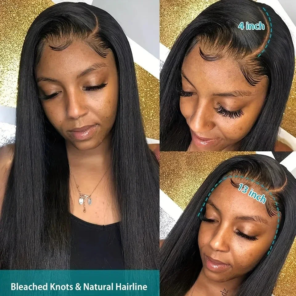 2026 Lace Front Human Hair Wig Brazilian Straight Lace Front Human Hair Wigs For Women Glueless Wigs On Clearance Sale