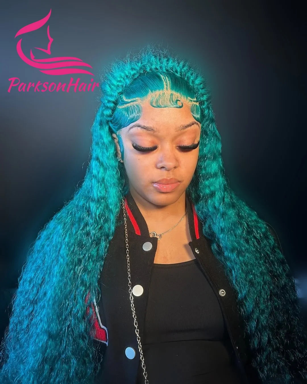Deep Wave 13x6 HD Lace Front Wigs Human Hair Green Colored Brazilian13x4 Lace Frontal Human Hair Curly Wig  For Women PrePlucked