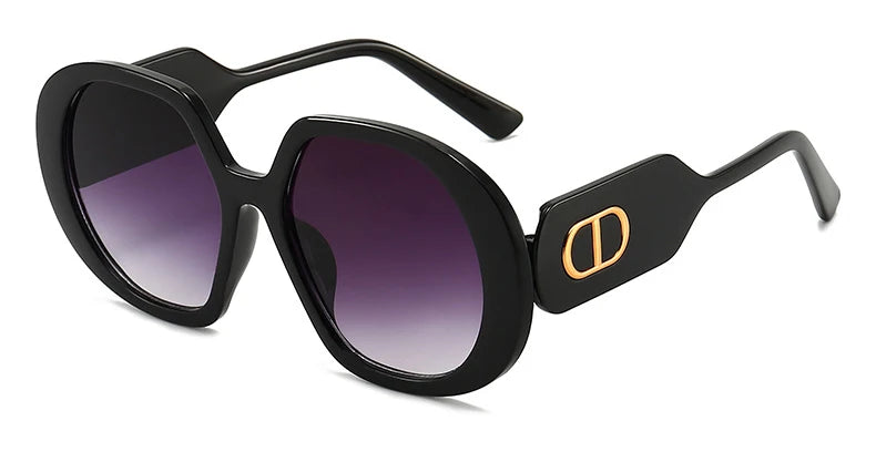 Vintage Women Sunglasses Fashion Classic Oversize Round Frame Sunglass