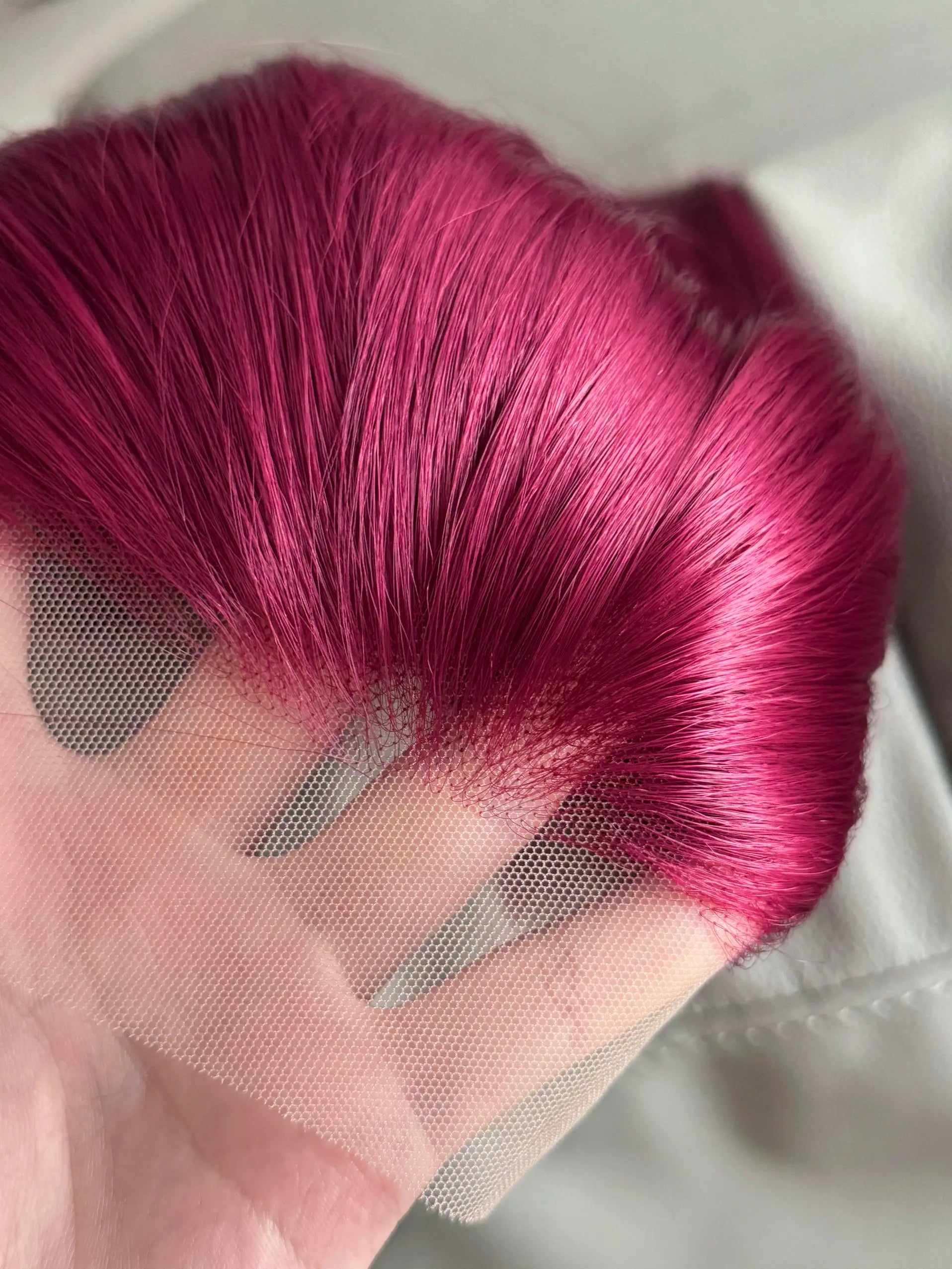Lace Front Wig for Women Purple-red Cold Cocktail Red Wigs 13x4 HD Lace Frontal 26inch Straight Hair Ririn Matsuoka Cosplay
