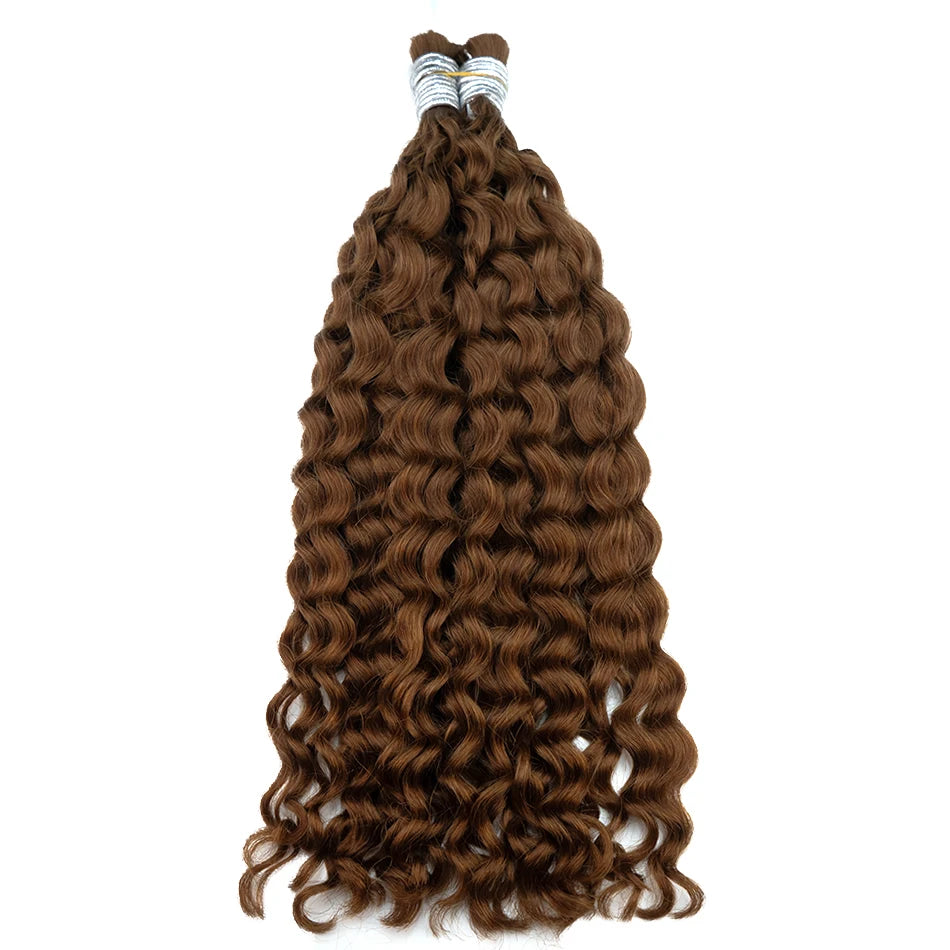 100% Real Virgin curly Human Hair Bulk Extension 613 Blonde Hair Bulk Weaving For Braiding Unprocessed No Weft Deep Wave Hair