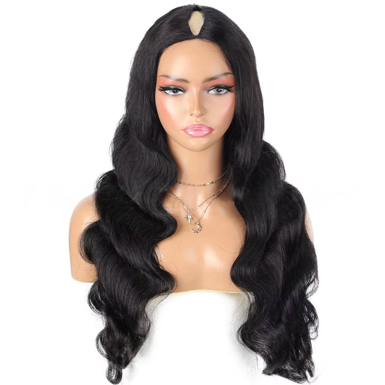 V Part Wigs Human Hair Body Wave 100% Human Hair Wigs No Leave Out No Sew-In Machine Made Deep Wave Beginner Friendly