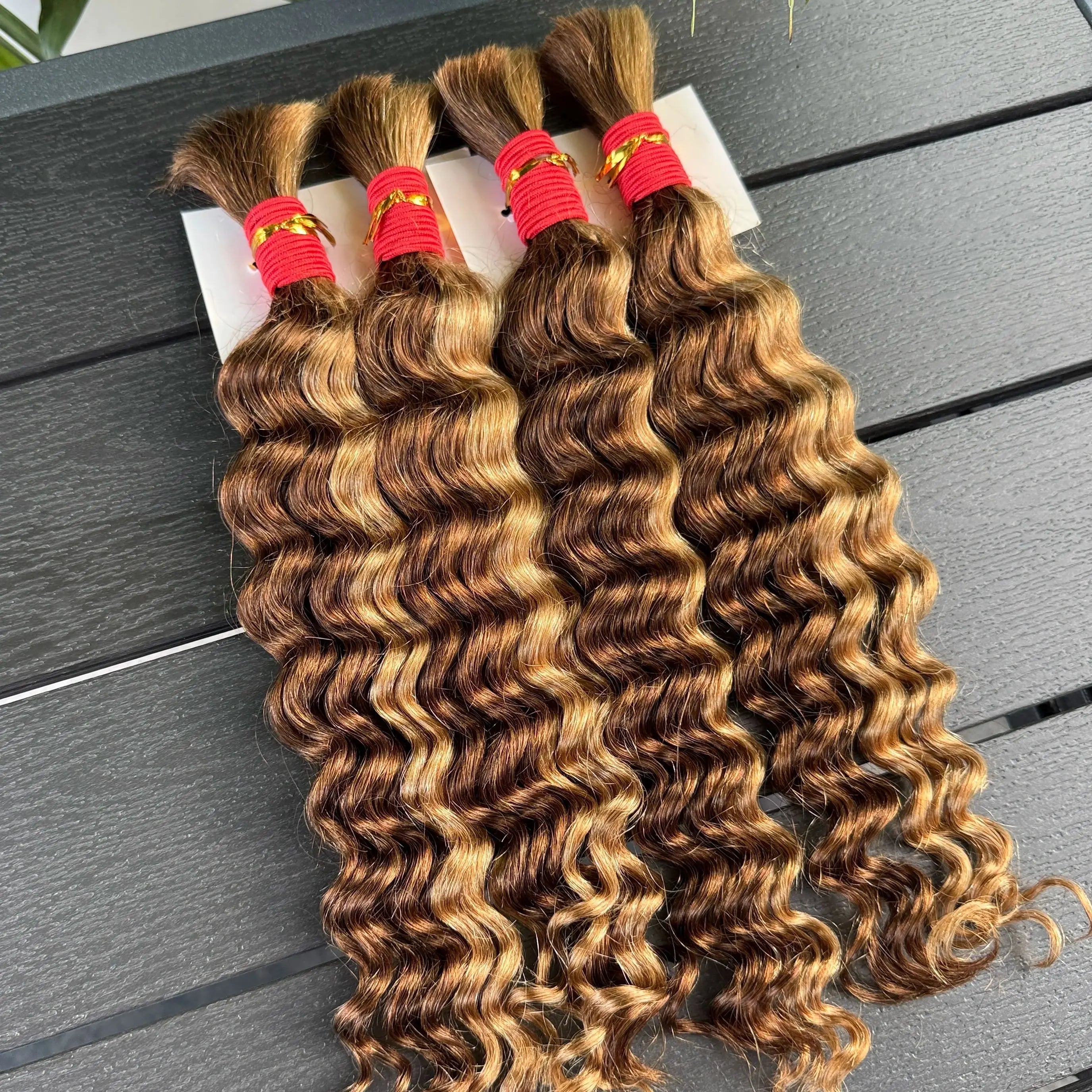 Nabi Boho Braiding Hair Bulk Deep Wave Hair Bundles Extentions No Weft Bulk Hair Bundles for Boho Braiding