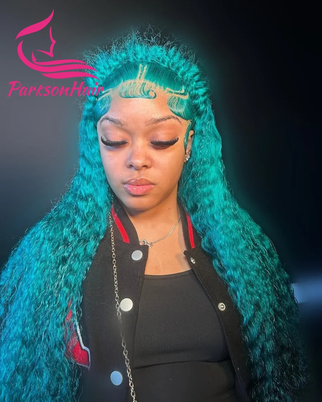 Deep Wave 13x6 HD Lace Front Wigs Human Hair Green Colored Brazilian13x4 Lace Frontal Human Hair Curly Wig  For Women PrePlucked