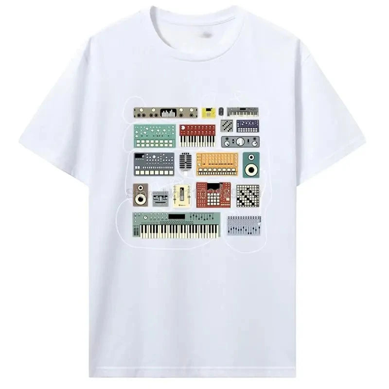 Electronic Music Synthesizer and Drum Machine DJ Hot Sale Clown T-shirt Women T-shirt Fashion Street T-shirt Women Clothing y2k